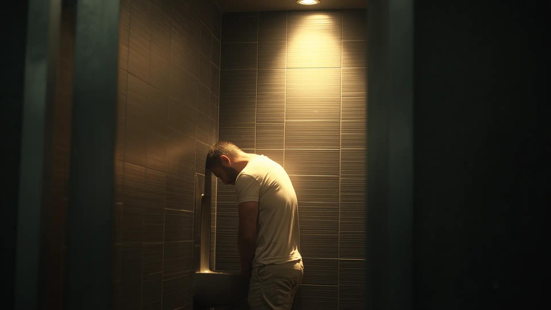 Illustration Brennen beim Wasserlassen Mann – Ursachen von Harnwegsinfekt bis Prostatitis